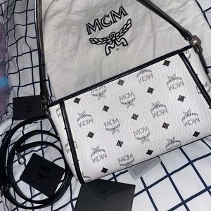 MCM Heritage Visetos Small Shoulder Crossbody Bag